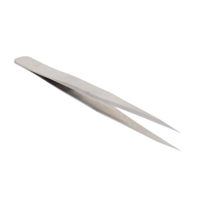 Utoolmart 00-SA Precision Stainless Steel Micro-magnetic Pointed Tip Tweezer Silver Tone with Card Bag 1 pcs