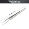 Utoolmart 51-SA Precision Stainless Steel Micro-magnetic Curved Pointed Tip Tweezer Silver Tone with Card Bag 2 pcs view 2