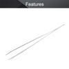 Utoolmart 51-SA Precision Stainless Steel Micro-magnetic Curved Pointed Tip Tweezer Silver Tone with Card Bag 2 pcs view 3
