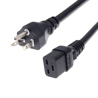 Toptekits North American Power Cord, NEMA 5-20P to C19 Power Cable, 6ft/1.8m, 3X12AWG SJT 20A 125V, UL Listed, for PDU UPS