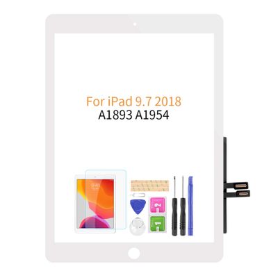 A-MIND for IPad 9.7" 2018 /iPad 6 6th Gen A1893 A1954 Touch Screen Replacement Parts,(NO LCD,NO Home Button) with Screen Protector+Repair Tools(White)
