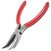 Utoolmart Long Curved Nose Pliers with Red PVC Handle End, Forged from 55 Steel,Nickel Plating view 1