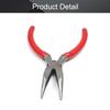 Utoolmart Long Curved Nose Pliers with Red PVC Handle End, Forged from 55 Steel,Nickel Plating view 4