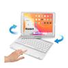 360 Rotatable Keyboard Compatible with iPad 10.2 inch (9th 8th 7th Gen 2021/2020/2019) Keyboard Case with Touchpad, Backlits Trackpad Keyboard Flip Case,Silver-Touchpad view 1