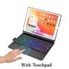 360 Rotatable Keyboard Compatible with iPad 10.2 inch (9th 8th 7th Gen 2021/2020/2019) Keyboard Case with Touchpad, Backlits Trackpad Keyboard Flip Case,Silver-Touchpad view 3