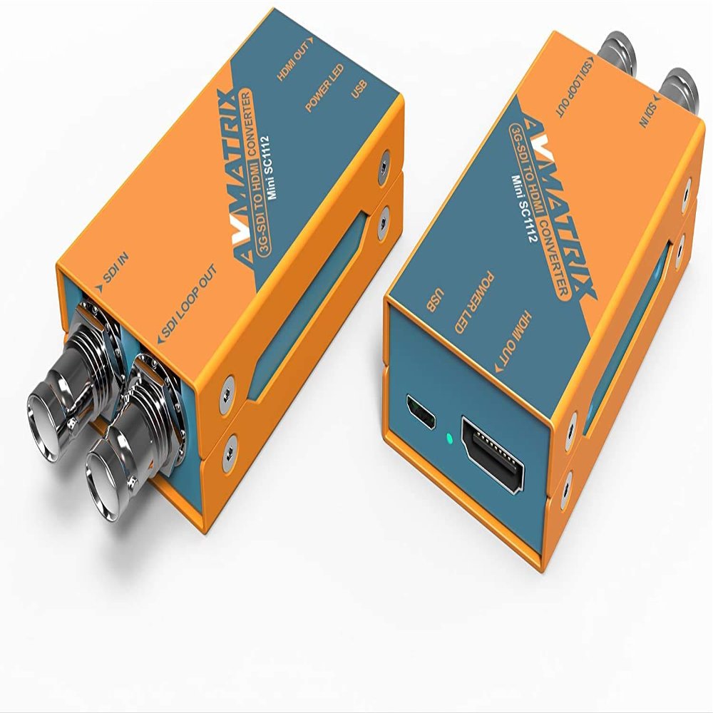 Avmatrix Converter Mini SC1112 Lilliput 3G 1080p HD SDI to HDMI Mini Avmatrix 1080i Broadcast Converter