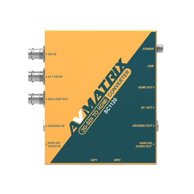 Avmatrix 3G-SDI to HDMI & AV 1080P to 720p Scaling Converter, SC1120 3G-SDI Scaling Converter for SDI HDMI AV Monitor