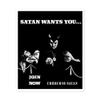 Baphomet X Anton LaVey Satan Wants You Sticker view 1