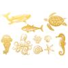 Ceramic Decals - Overglaze Gold - Enamel Decal - Waterslide Decal Ocean Creature view 1
