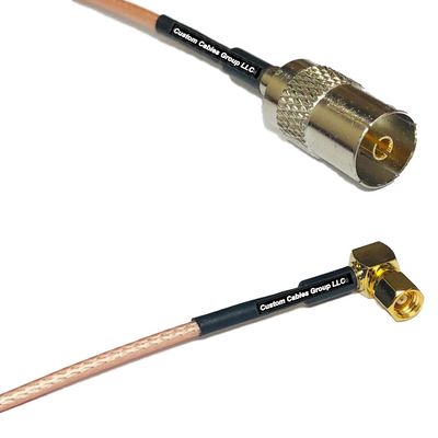 0.5 feet RG316 DVB TV Pal Female to SMC Female Angle RF Pigtail Coaxial Cable