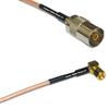 0.5 feet RG316 DVB TV Pal Female to SMC Female Angle RF Pigtail Coaxial Cable view 1