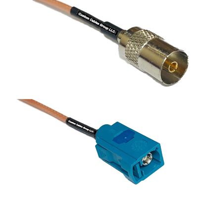 0.5 feet RG316 DVB TV Pal Female to Fakra Z Female RF Pigtail Coaxial Cable