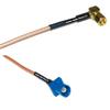 1 feet RG316 SMC Female Angle to Fakra C Male RF Pigtail Coaxial Cable view 1