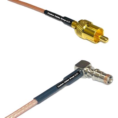 0.5 feet RG316 RCA Male to Fakra Female Angle RF Pigtail Coaxial Cable