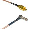 0.5 feet RG316 RCA Male to Fakra Female Angle RF Pigtail Coaxial Cable view 1