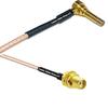 0.5 feet RG316 MS156 Male Angle Long to SSMA Female RF Pigtail Coaxial Cable view 1