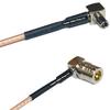1 feet RG316 TS9 Angle Male to QMA Male Angle RF Pigtail Coaxial Cable view 1