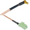 0.5 feet RG316 SSMB Male Angle to Avic Green Pioneer Jack RF Pigtail Coaxial Cable view 1