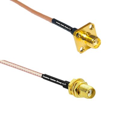 0.5 feet RG316 SMA Female Flange to SSMA Female RF Pigtail Coaxial Cable