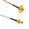 0.5 feet RG316 SMA Female Flange to SSMA Female RF Pigtail Coaxial Cable view 1