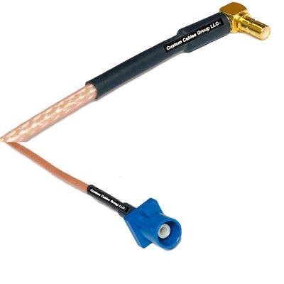 1 feet RG316 SSMB Male Angle to Fakra C Male RF Pigtail Coaxial Cable