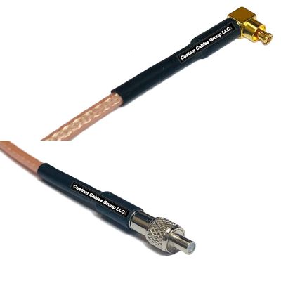 1 feet RG316 MC Card Male Angle to TS-9 Female RF Pigtail Coaxial Cable