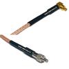 1 feet RG316 MC Card Male Angle to TS-9 Female RF Pigtail Coaxial Cable view 1