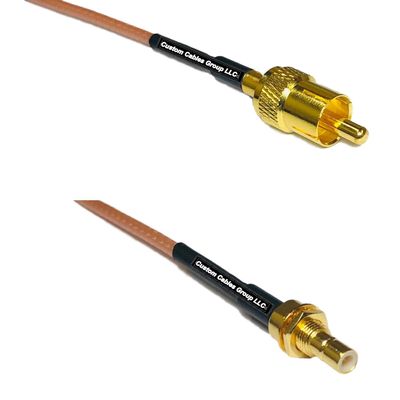 0.5 feet RG316 RCA Male to SMB Male Bulkhead RF Pigtail Coaxial Cable