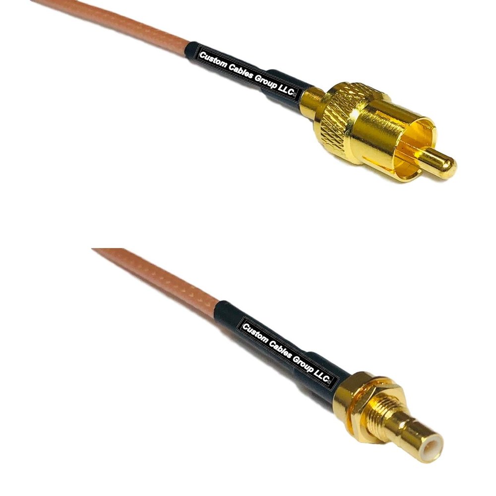 0.5 feet RG316 RCA Male to SMB Male Bulkhead RF Pigtail Coaxial Cable
