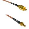 0.5 feet RG316 RCA Male to SMB Male Bulkhead RF Pigtail Coaxial Cable view 1