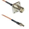 0.5 feet RG316 BNC Flange Female to CRC9 Male RF Pigtail Coaxial Cable view 1