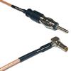 0.5 feet RG316 AM/FM Male to MS162 Male Angle RF Pigtail Coaxial Cable view 1