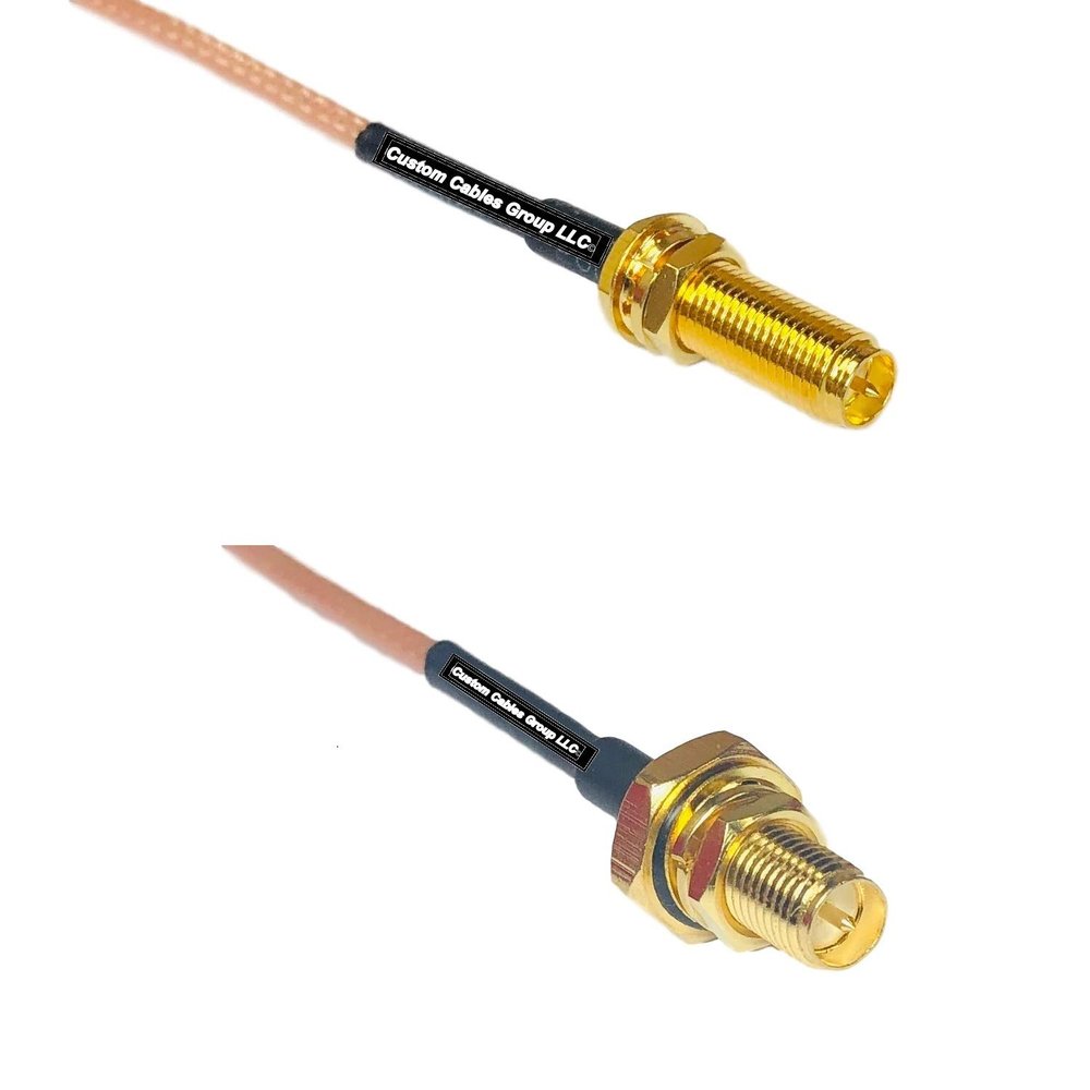 0.5 feet RG316 RP-SMA Female Long to RP-SMA Female O-Ring RF Pigtail Coaxial Cable