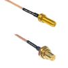 0.5 feet RG316 RP-SMA Female Long to RP-SMA Female O-Ring RF Pigtail Coaxial Cable view 1