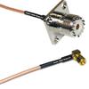 3 feet RG316 UHF Female Flange to SMC Female Angle RF Pigtail Coaxial Cable view 1
