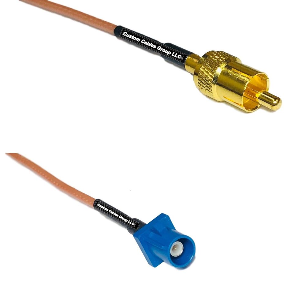 1 feet RG316 RCA Male to Fakra C Male RF Pigtail Coaxial Cable