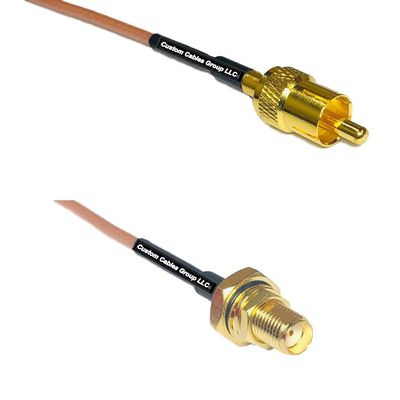 0.5 feet RG316 RCA Male to SMA Female O-Ring RF Pigtail Coaxial Cable