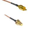 0.5 feet RG316 RCA Male to SMA Female O-Ring RF Pigtail Coaxial Cable view 1