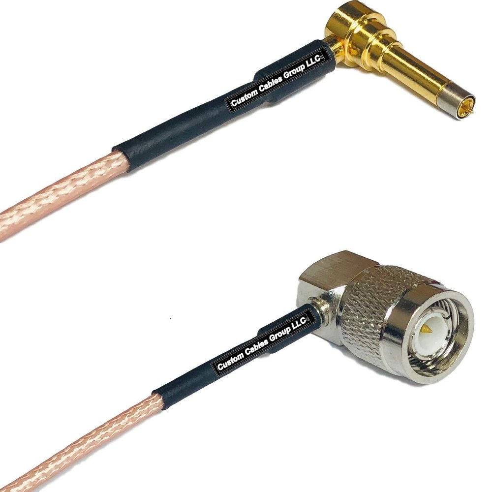 0.5 feet RG316 MS156 Male Angle Long to TNC Male Angle RF Pigtail Coaxial Cable