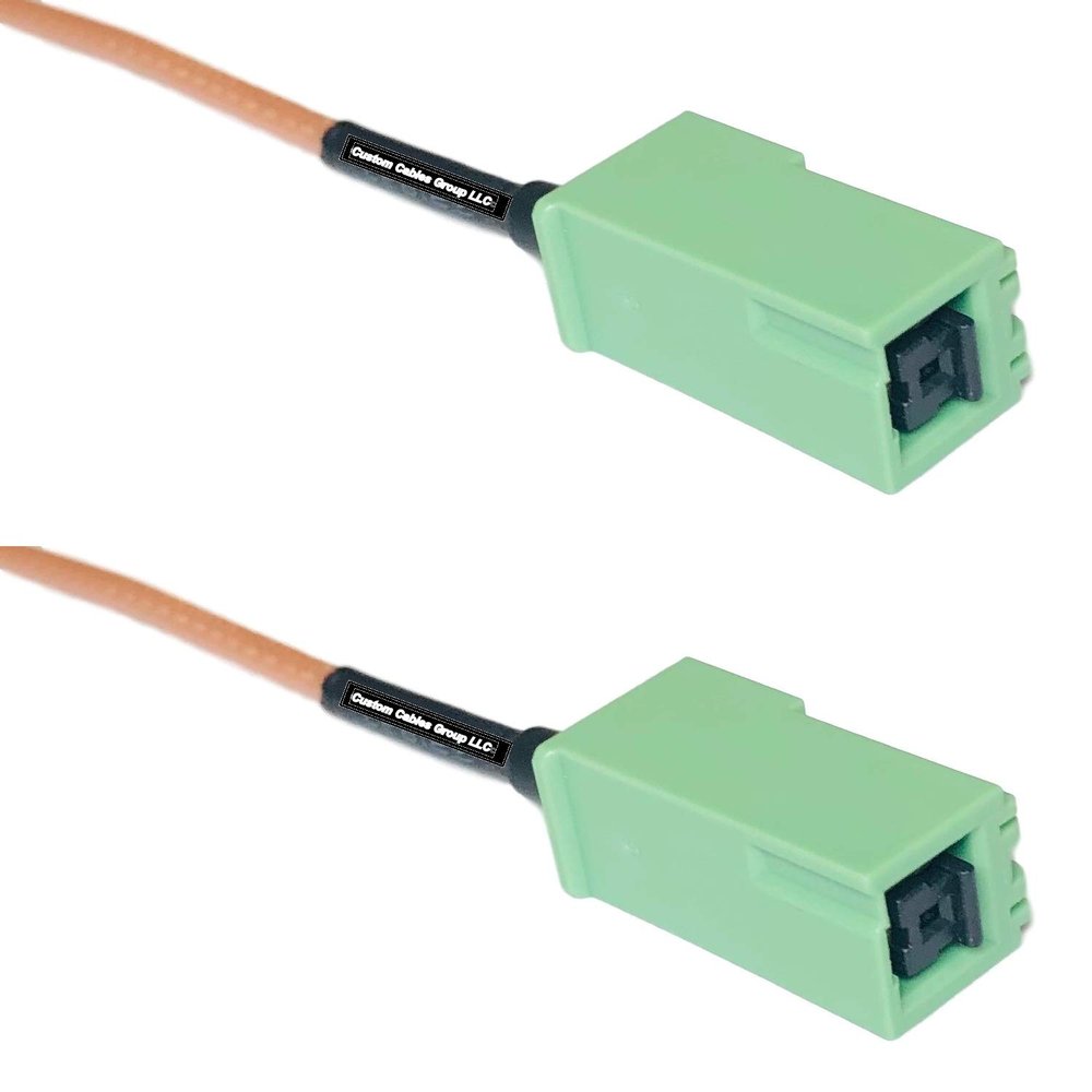 0.5 feet RG316 GT5-1S Green to GT5-1S Green RF Pigtail Coaxial Cable