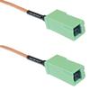 0.5 feet RG316 GT5-1S Green to GT5-1S Green RF Pigtail Coaxial Cable view 1