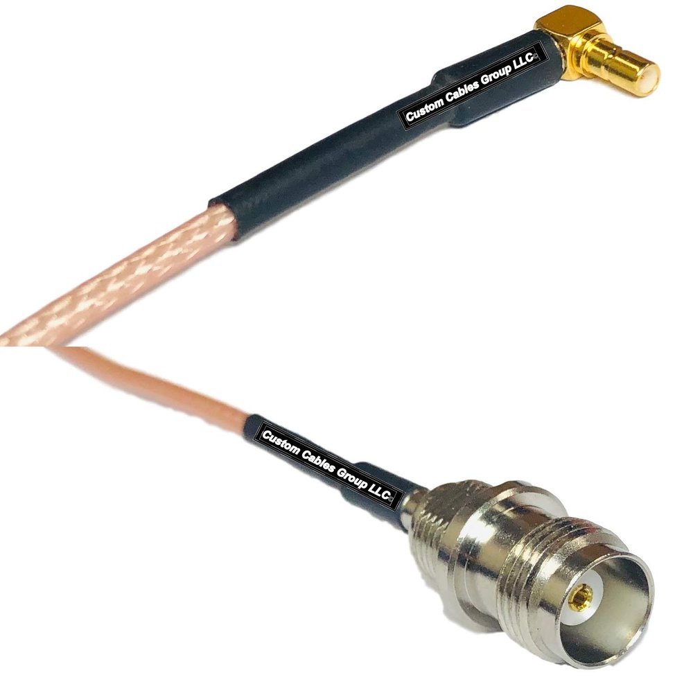 0.5 feet RG316 SSMB Male Angle to TNC Female RF Pigtail Coaxial Cable