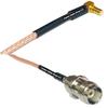 0.5 feet RG316 SSMB Male Angle to TNC Female RF Pigtail Coaxial Cable view 1