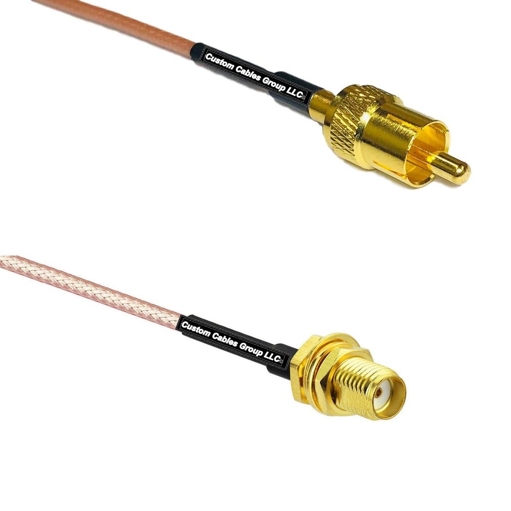 0.5 feet RG316 RCA Male to SSMA Female RF Pigtail Coaxial Cable