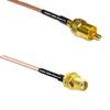 0.5 feet RG316 RCA Male to SSMA Female RF Pigtail Coaxial Cable view 1