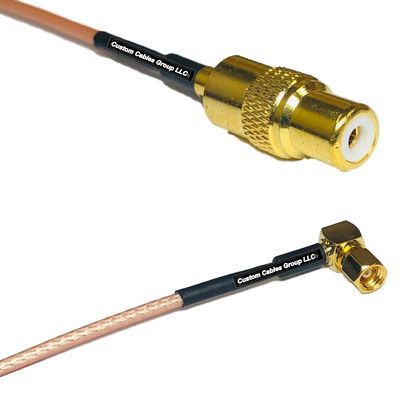 1 feet RG316 RCA Female to SMC Female Angle RF Pigtail Coaxial Cable