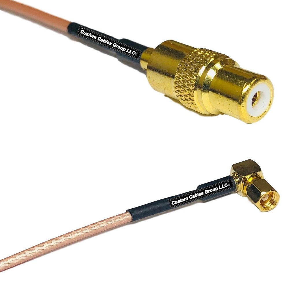 1 feet RG316 RCA Female to SMC Female Angle RF Pigtail Coaxial Cable