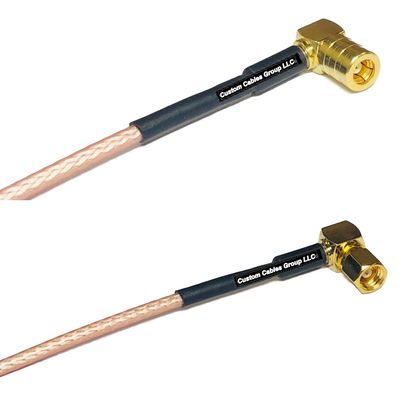 0.5 feet RG316 SMB Female Angle to SMC Female Angle RF Pigtail Coaxial Cable