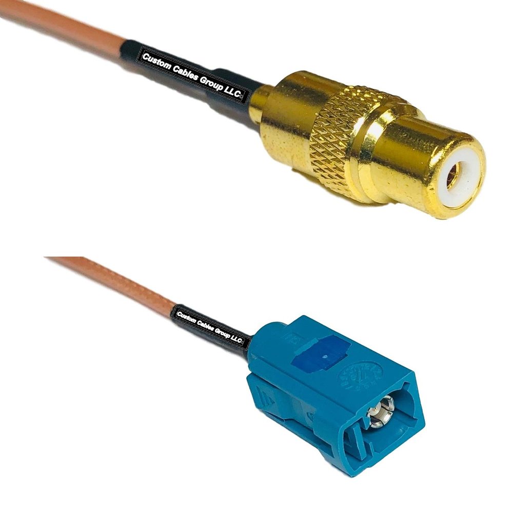 0.5 feet RG316 RCA Female to Fakra Z Female RF Pigtail Coaxial Cable