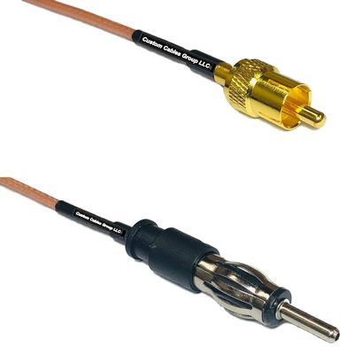 0.5 feet RG316 RCA Male to AM/FM Male RF Pigtail Coaxial Cable
